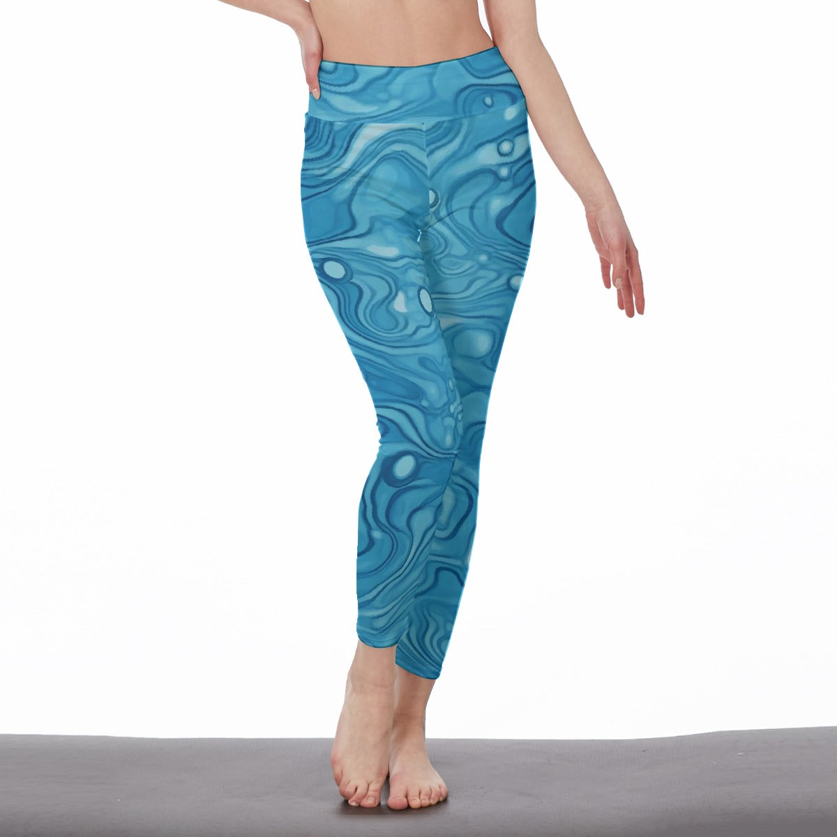 All-Over Print Women's High Waist Leggings | Side Stitch Closure