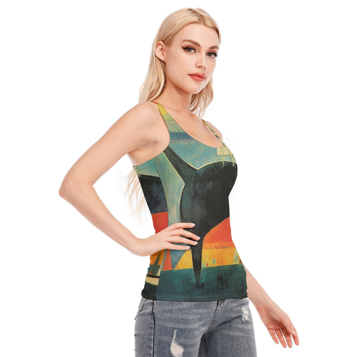 All-Over Print Women's Racer Vest | 190GSM Cotton