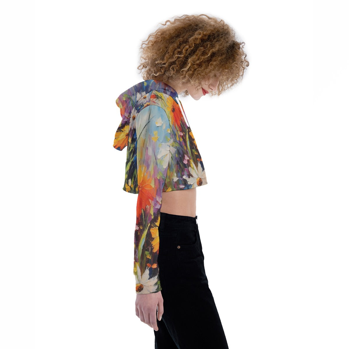 All-Over Print Women's Crop Top Hoodie