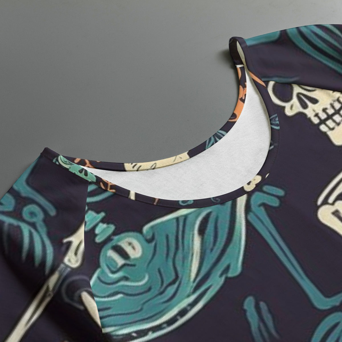 All-Over Print Women's Round Neck T-shirt With Raglan Sleeve