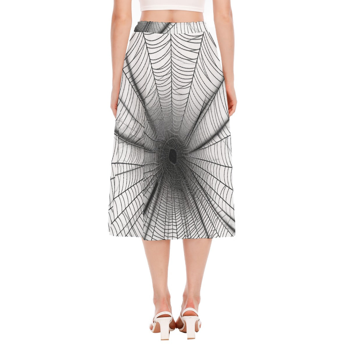 All-Over Print Women's Long Section Chiffon Skirt