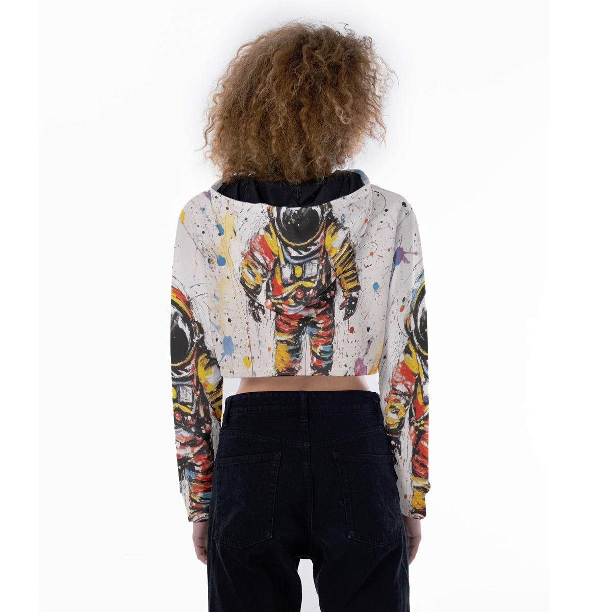 All-Over Print Women's Crop Top Hoodie