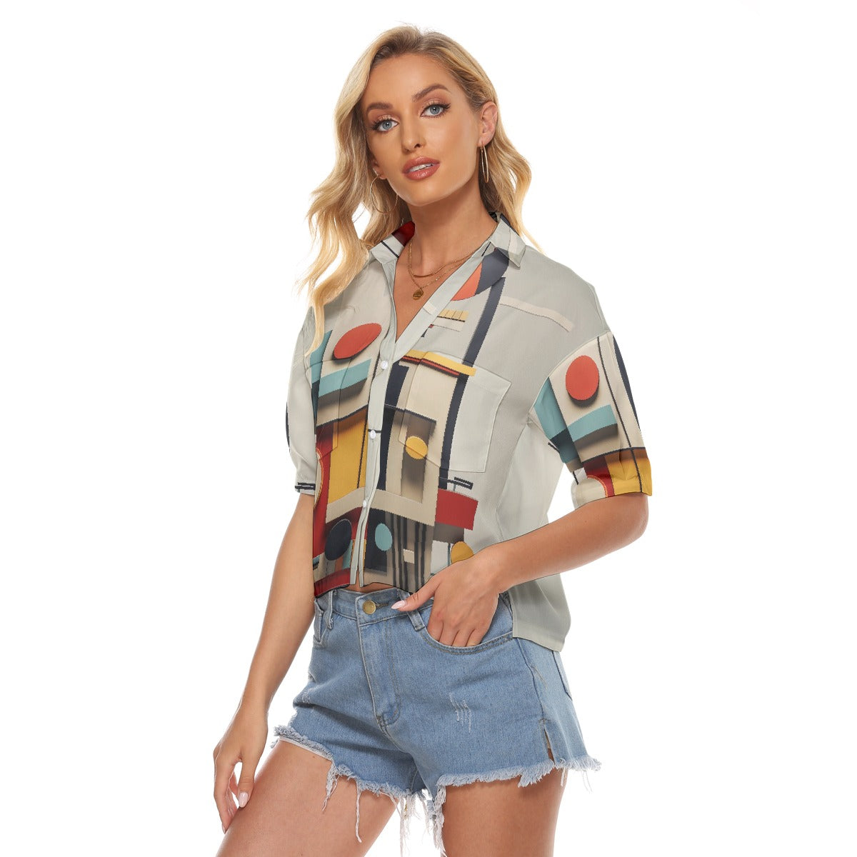 All-Over Print Women's V-neck Shirts