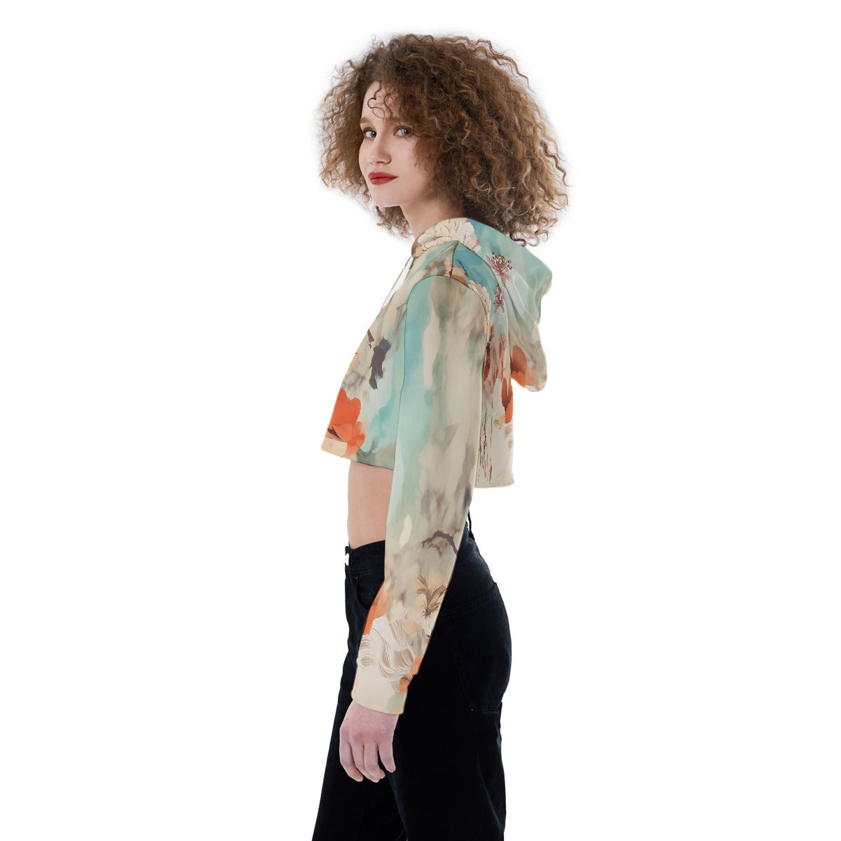 All-Over Print Women's Crop Top Hoodie