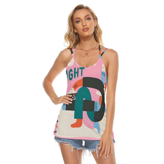 All-Over Print Women's Halter Top With Backless
