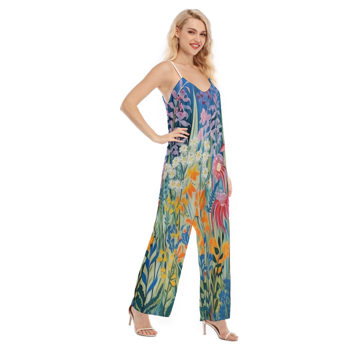 All-Over Print Women's Loose Cami Jumpsuit