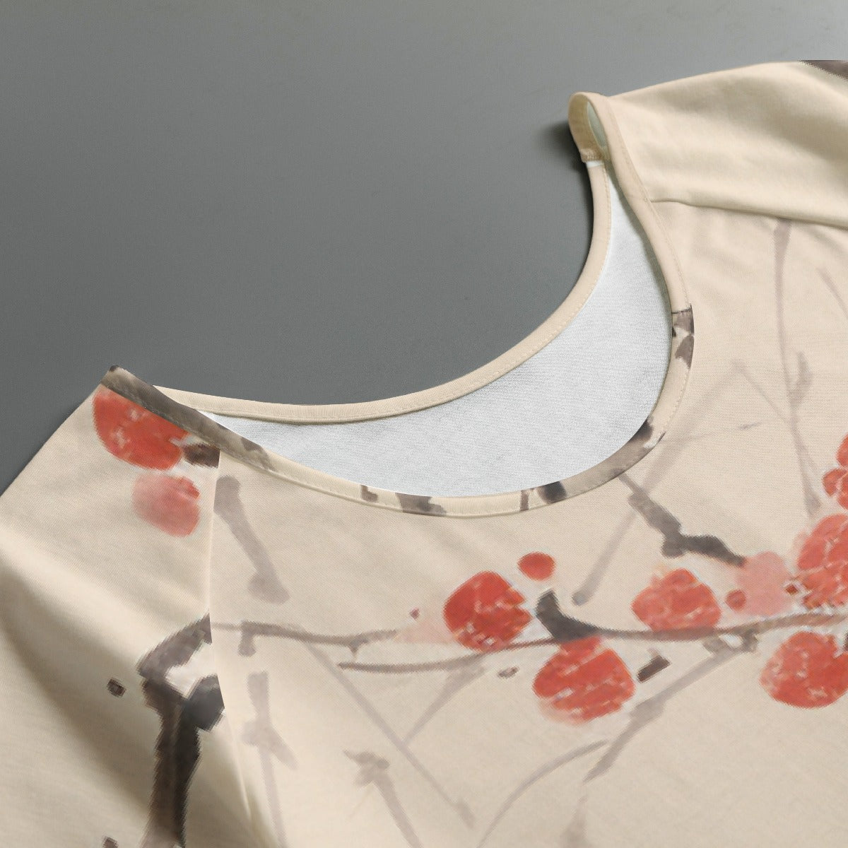 All-Over Print Women's Round Neck T-shirt With Raglan Sleeve