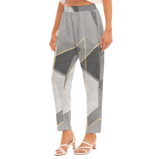 All-Over Print Women's Loose Straight-leg Pants