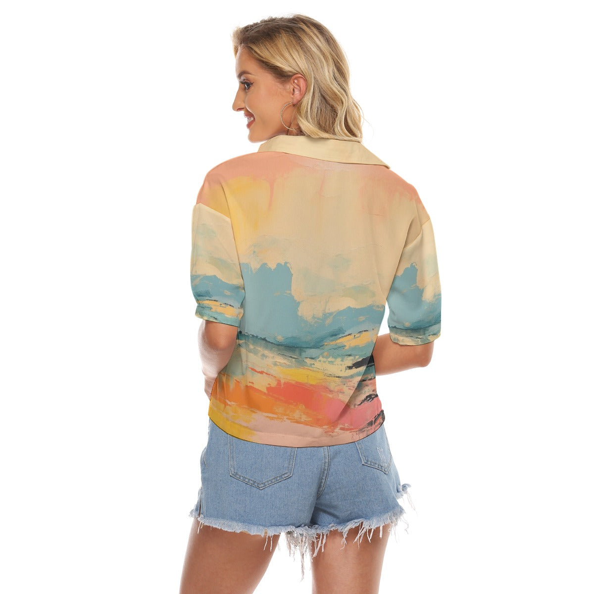 All-Over Print Women's V-neck Shirts