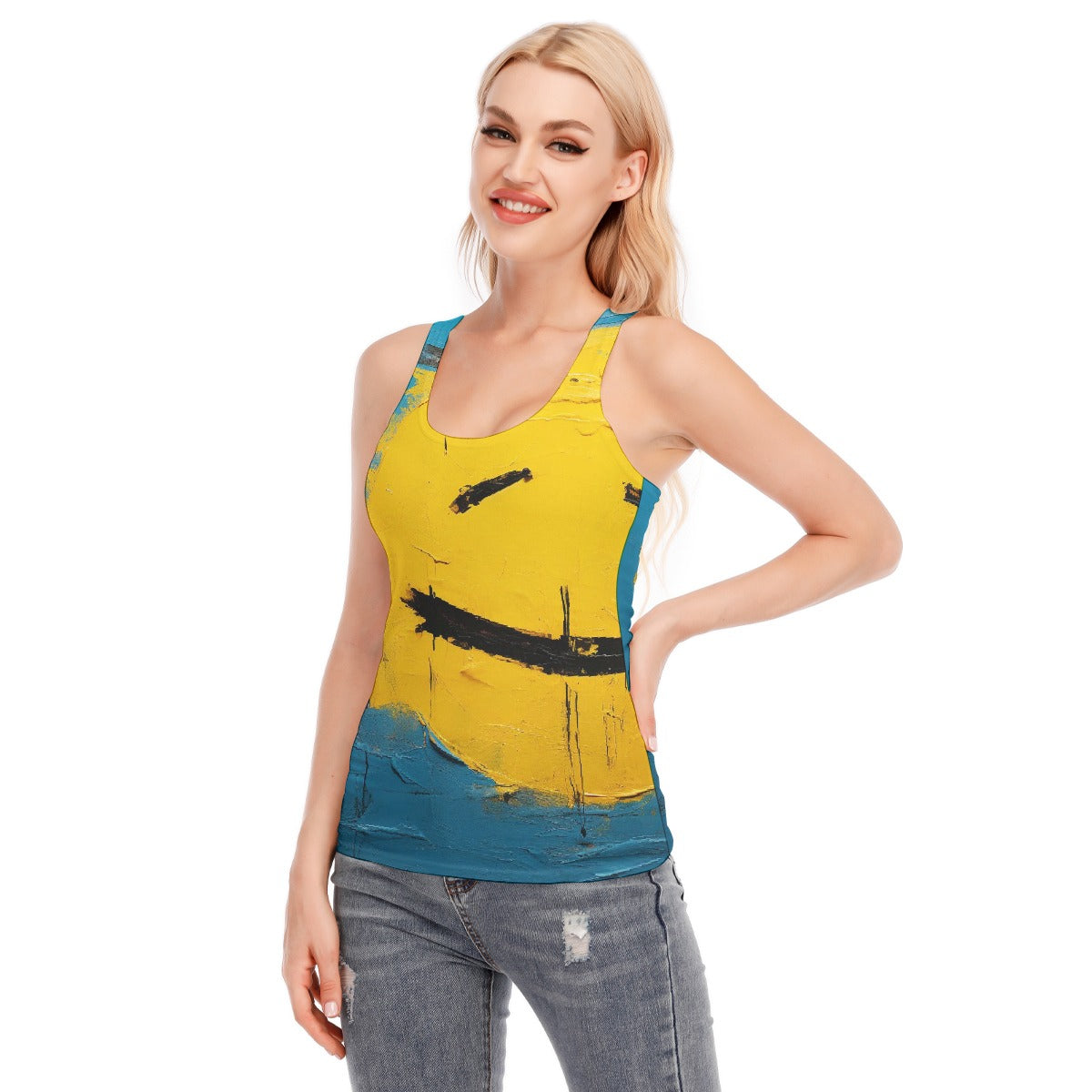 All-Over Print Women's Racer Vest | 190GSM Cotton