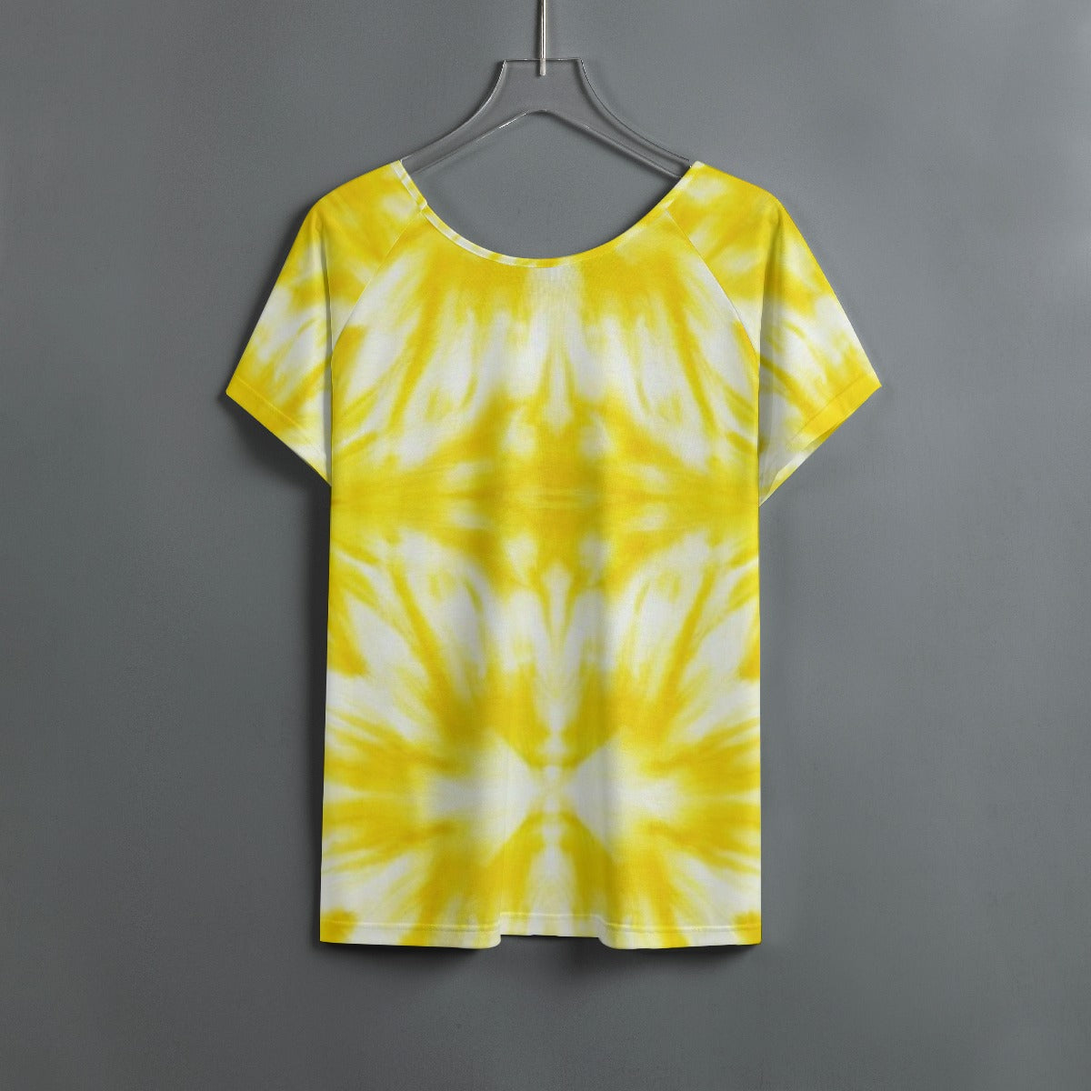 All-Over Print Women's Round Neck T-shirt With Raglan Sleeve