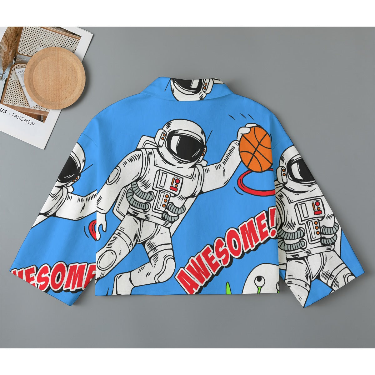 All-Over Print Women's Cropped Jacket | 245GSM Cotton