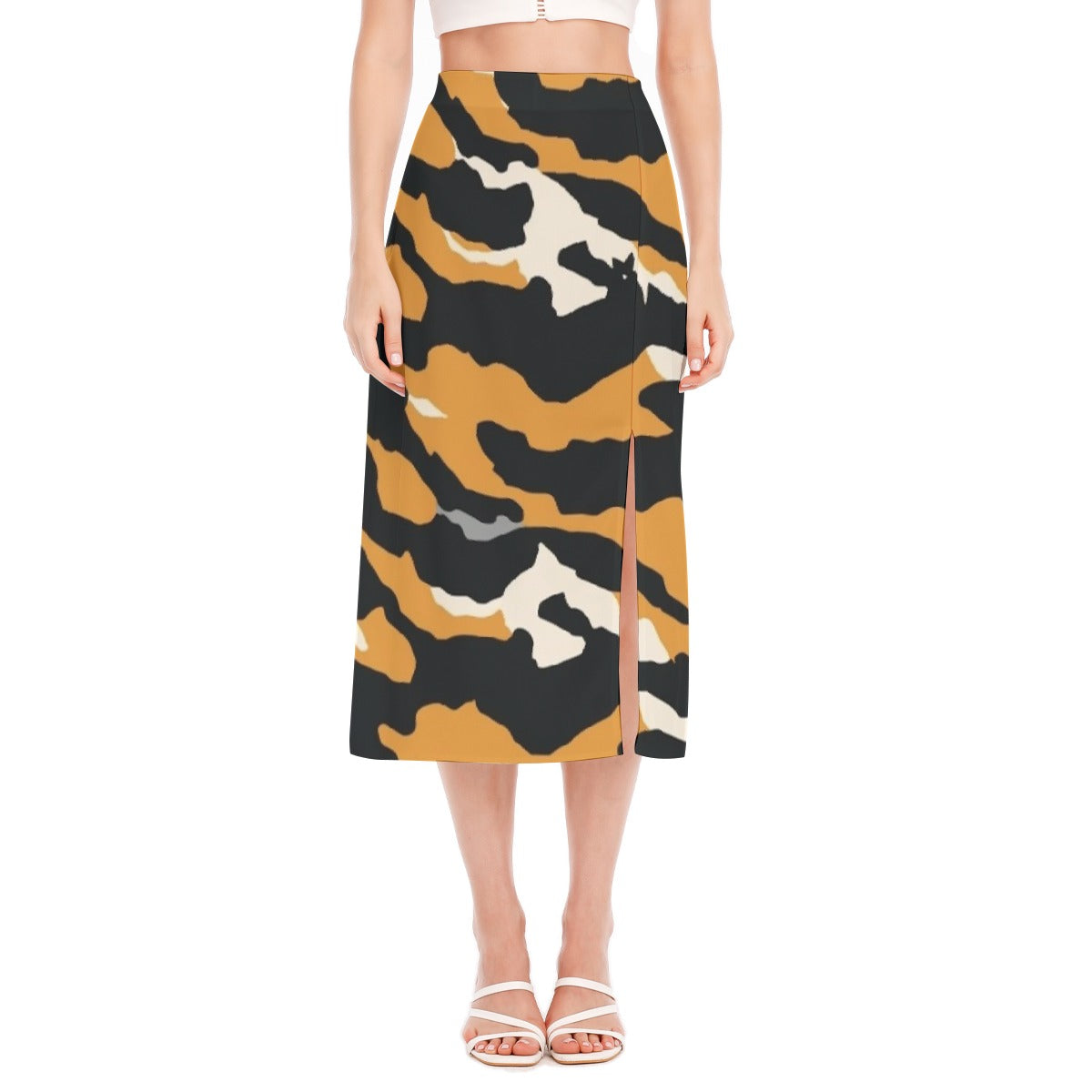 All-Over Print Women's High Slit Long Skirt