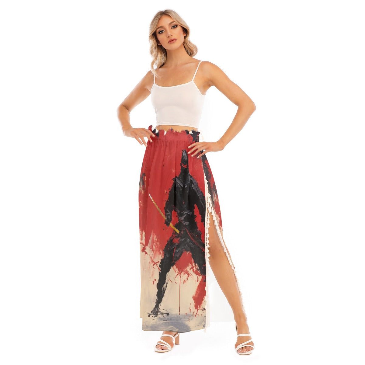 All-Over Print Women's Side Split Skirt