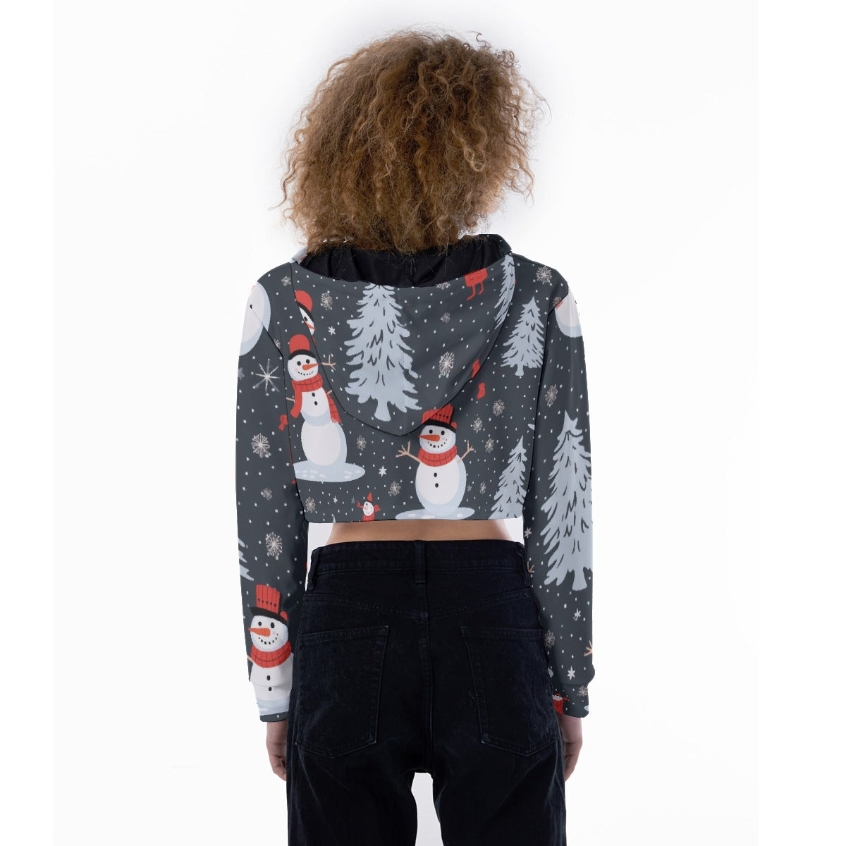 All-Over Print Women's Crop Top Hoodie