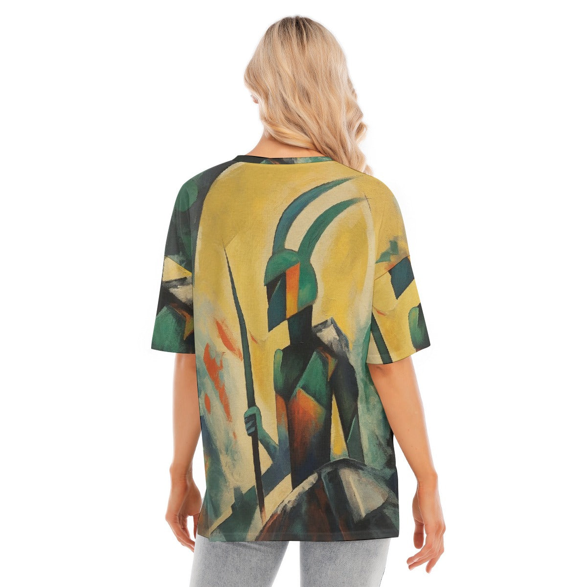 All-Over Print Women's Short Sleeves T-shirt With Hem Split