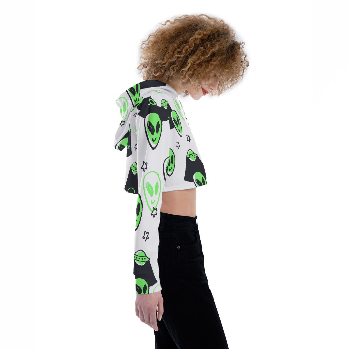 All-Over Print Women's Crop Top Hoodie
