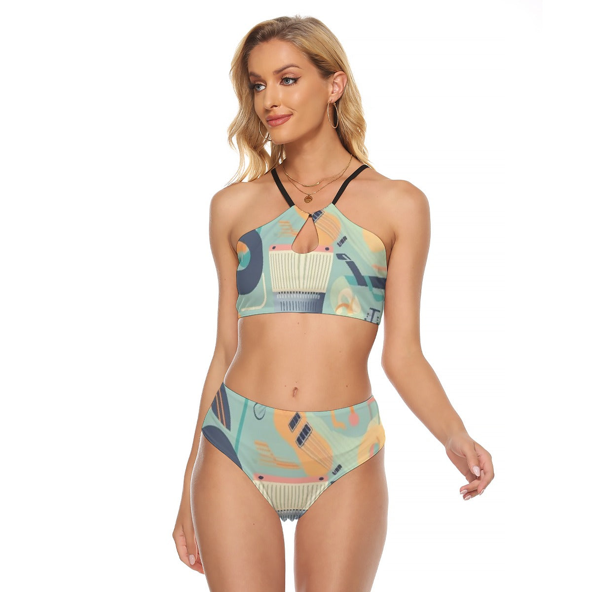 All-Over Print Women's Cami Keyhole One-piece Swimsuit