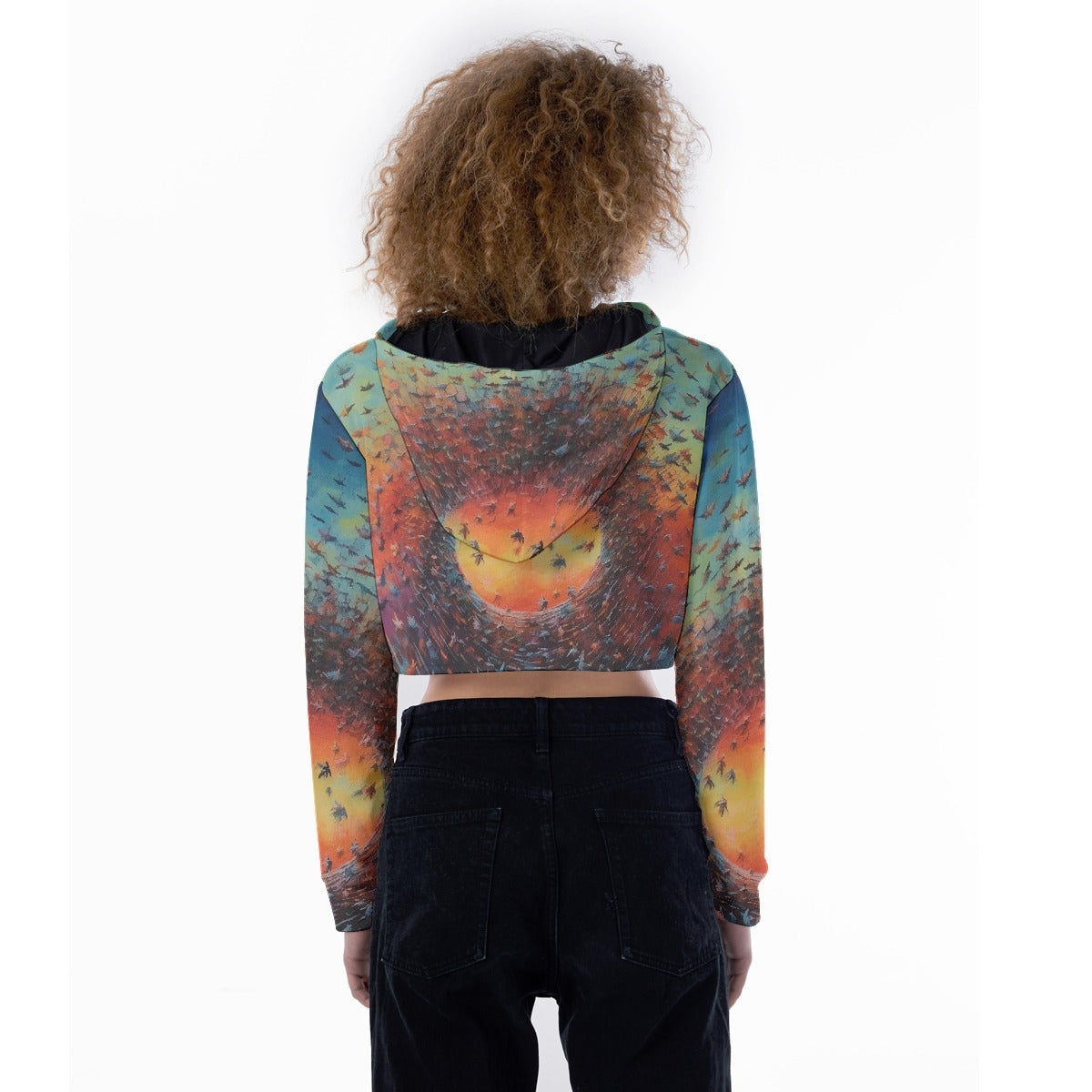 All-Over Print Women's Crop Top Hoodie