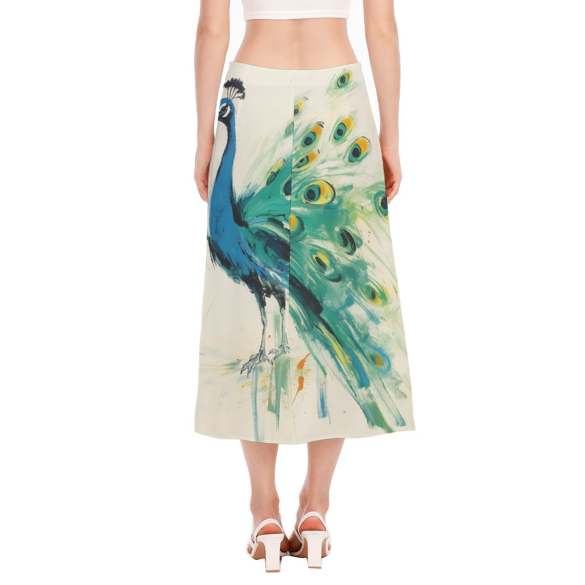 All-Over Print Women's High Slit Long Skirt
