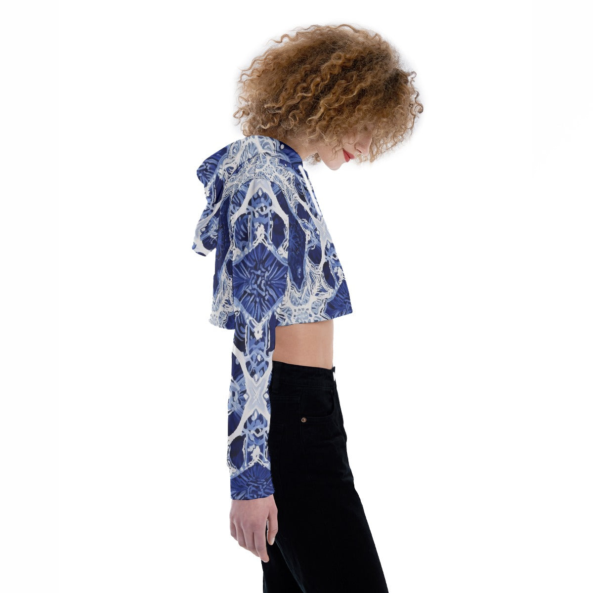 All-Over Print Women's Crop Top Hoodie
