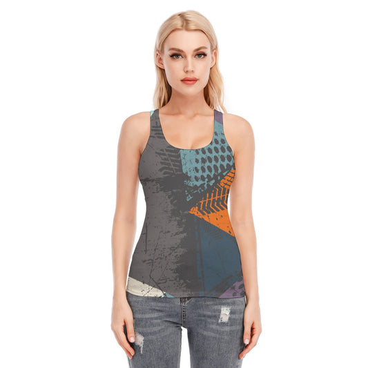 All-Over Print Women's Racer Vest | 190GSM Cotton