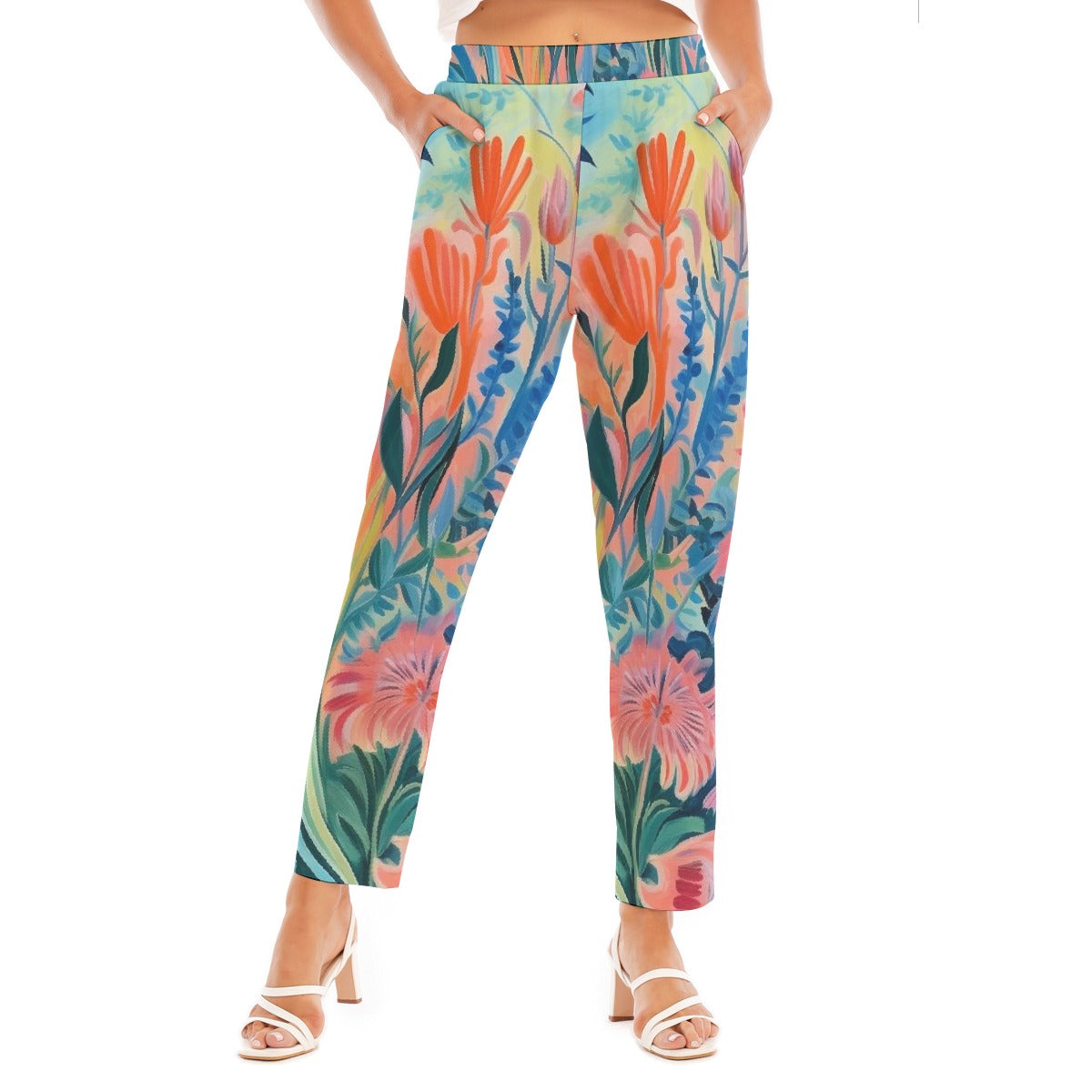 All-Over Print Women's Loose Straight-leg Pants