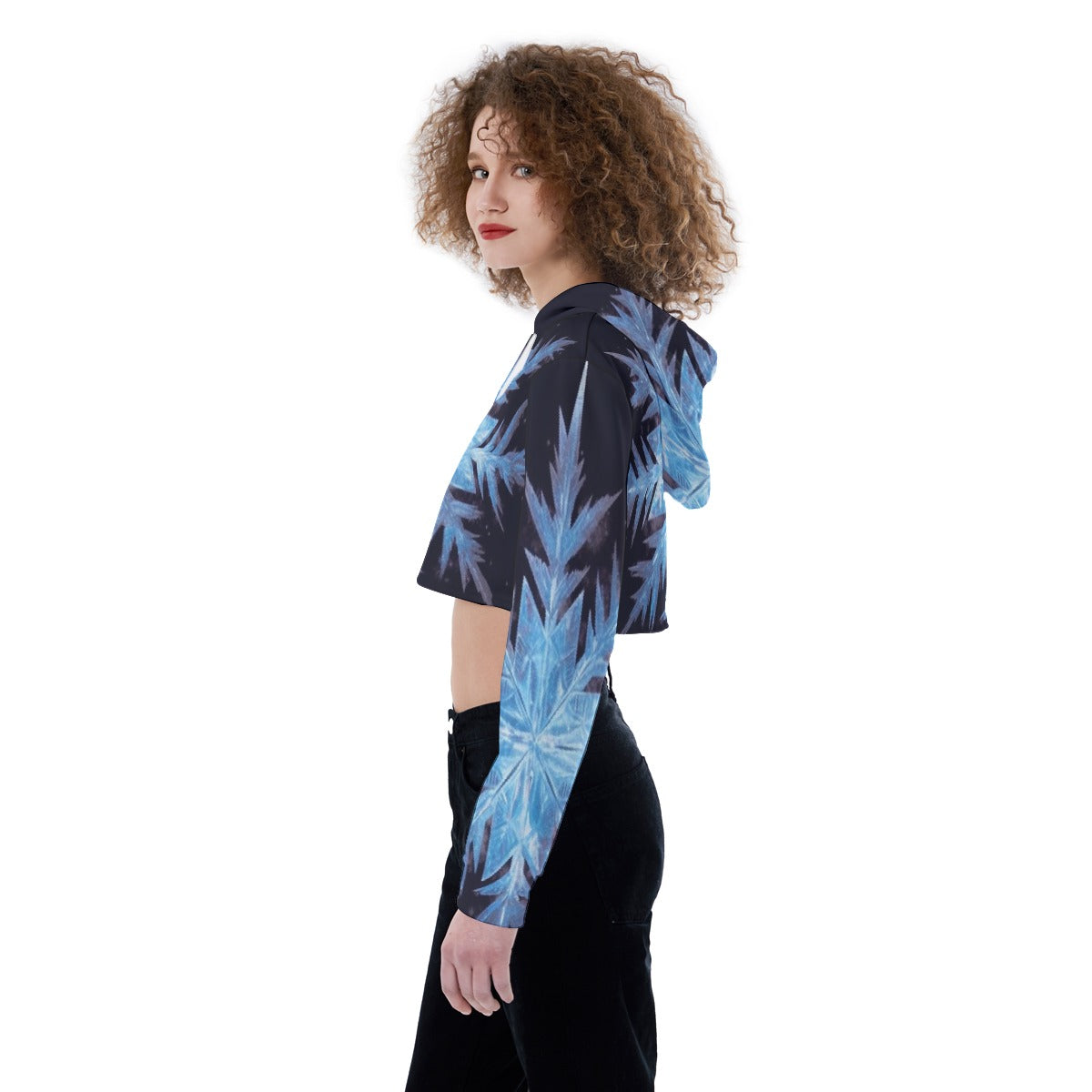 All-Over Print Women's Crop Top Hoodie