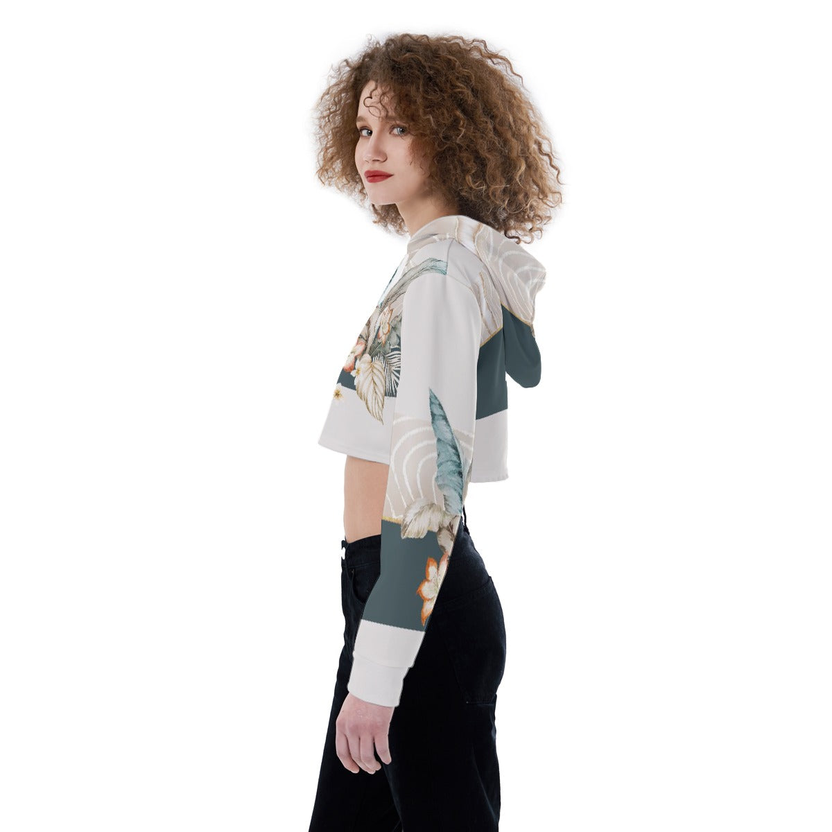 All-Over Print Women's Crop Top Hoodie
