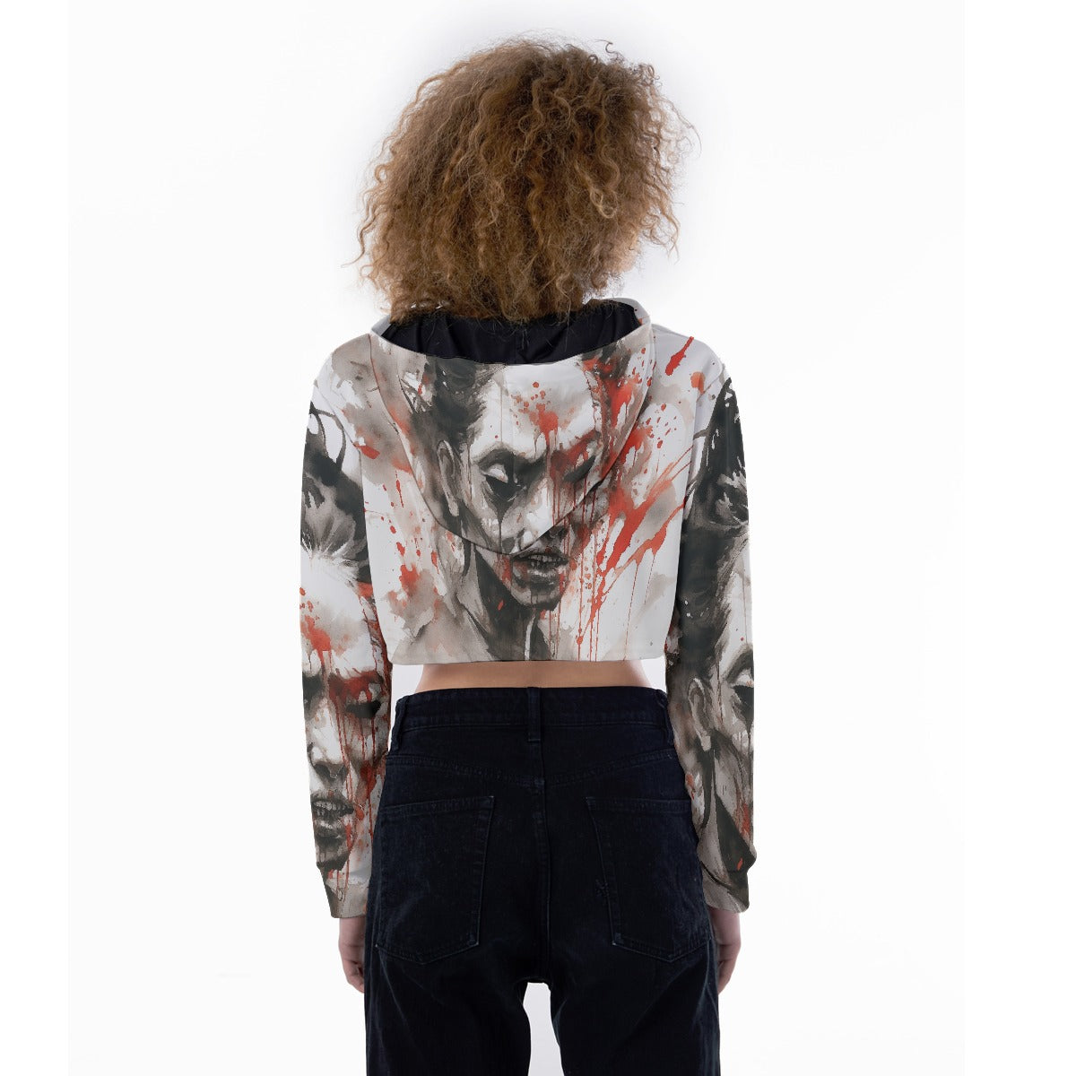All-Over Print Women's Crop Top Hoodie