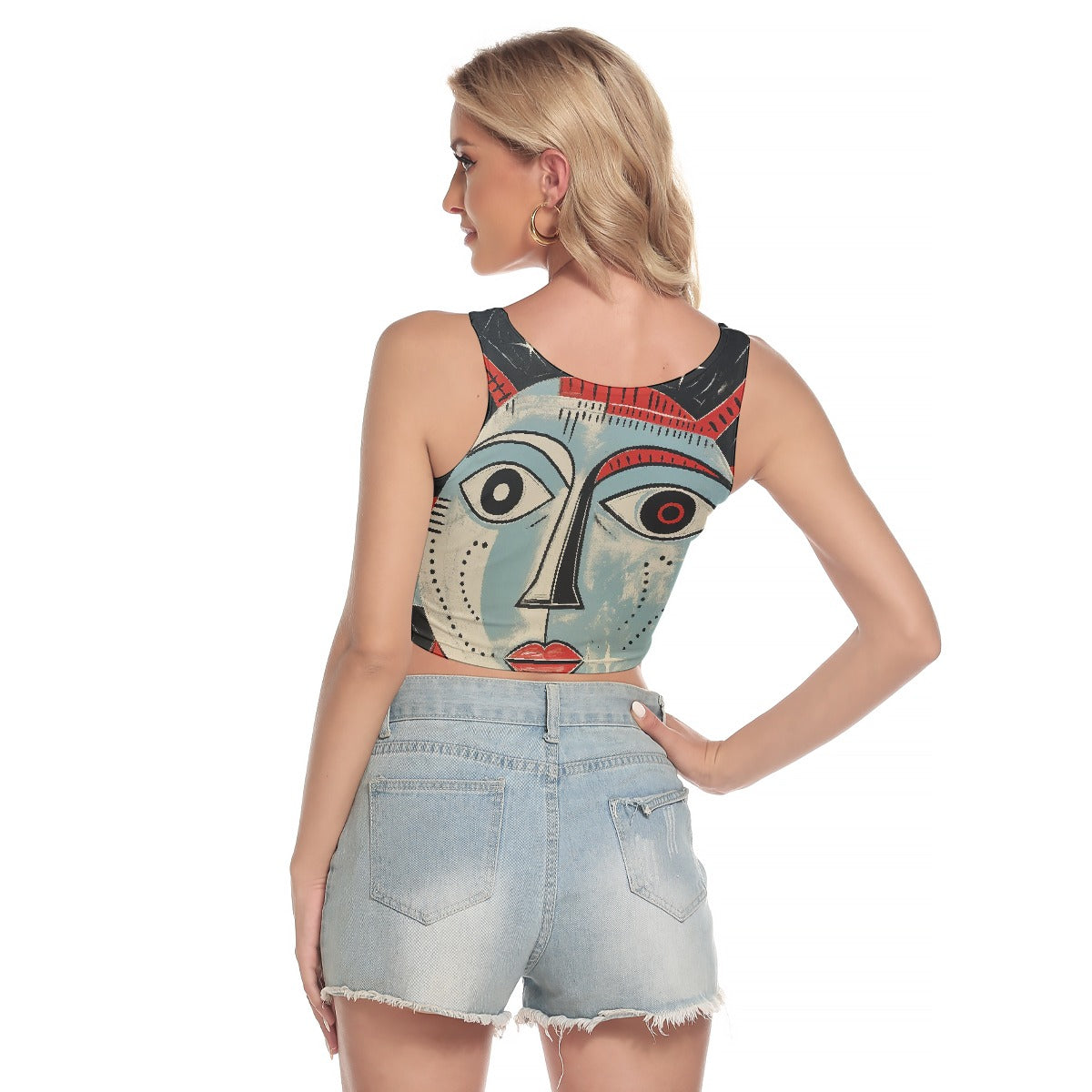 All-Over Print Women's Sport Crop Tank Top