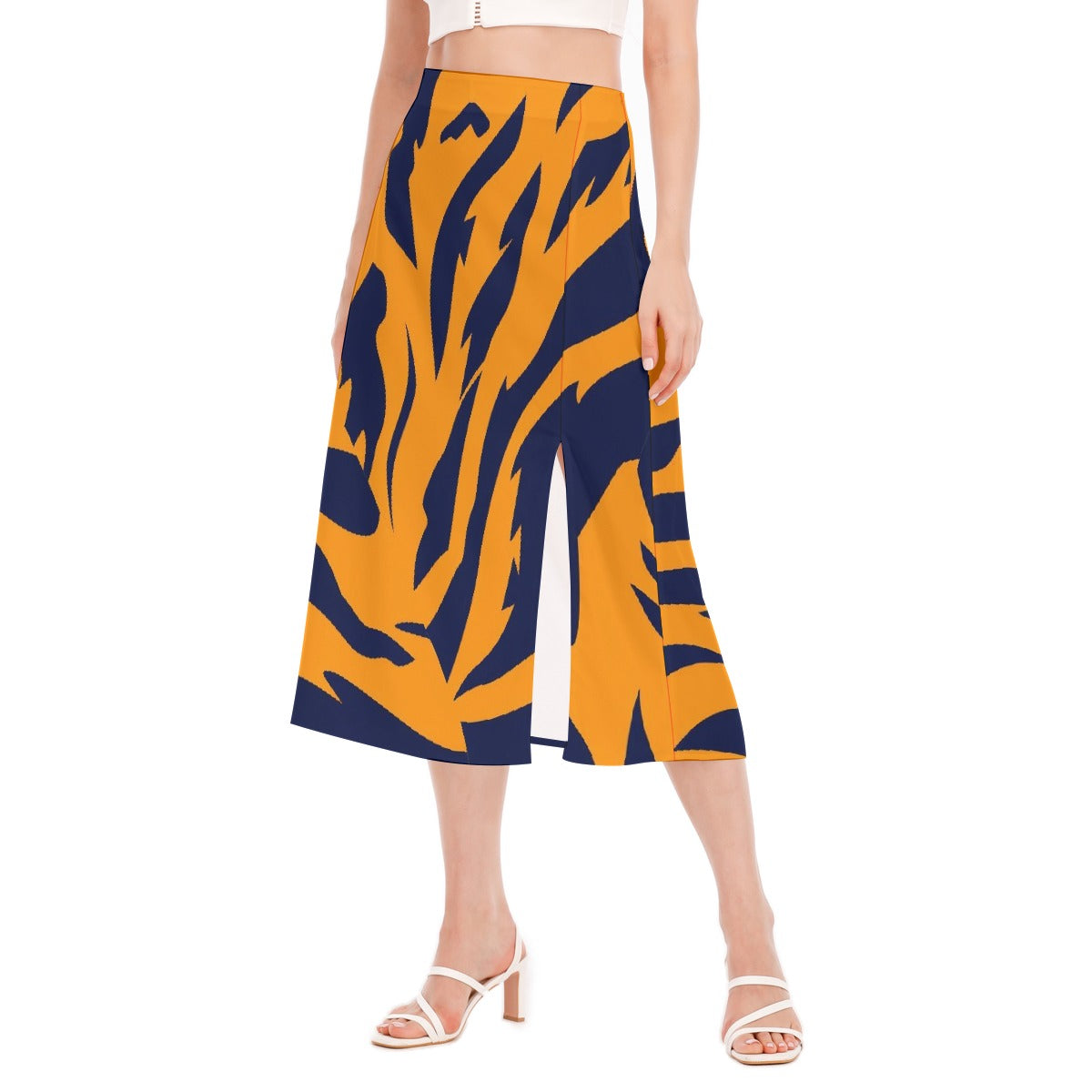 All-Over Print Women's High Slit Long Skirt