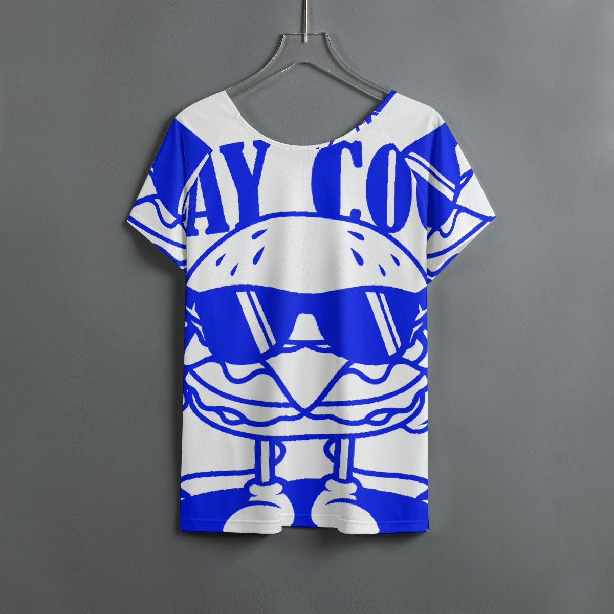 All-Over Print Women's Round Neck T-shirt With Raglan Sleeve