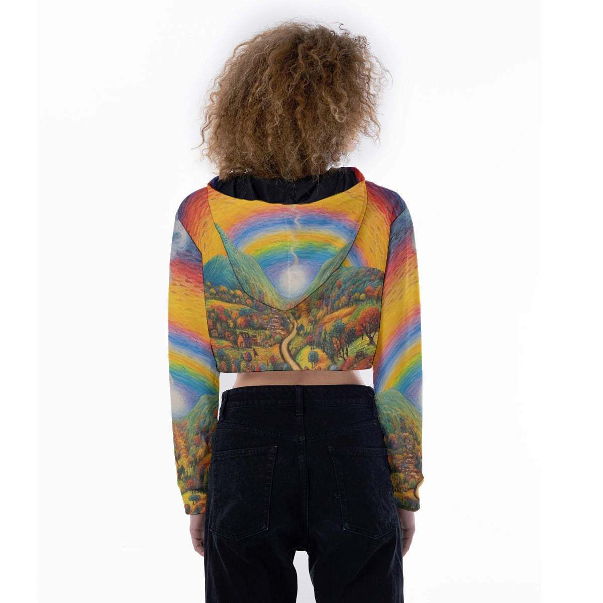All-Over Print Women's Crop Top Hoodie