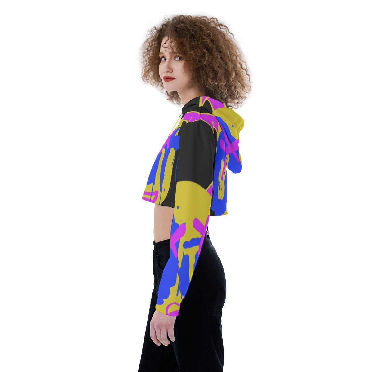 All-Over Print Women's Crop Top Hoodie