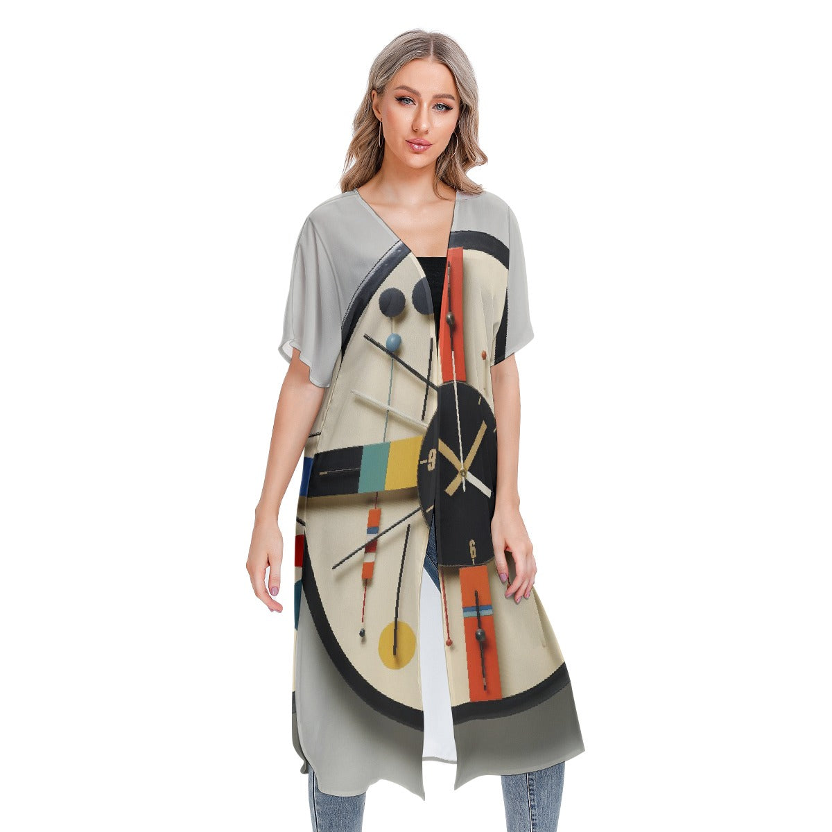 All-Over Print Women's Short Sleeve Cardigan