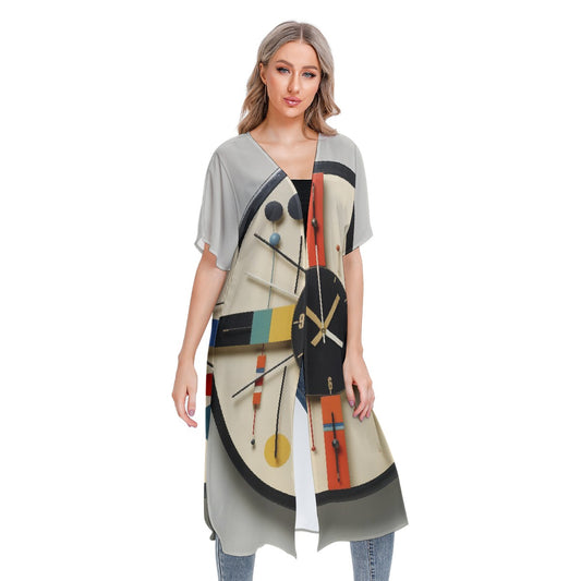 All-Over Print Women's Short Sleeve Cardigan