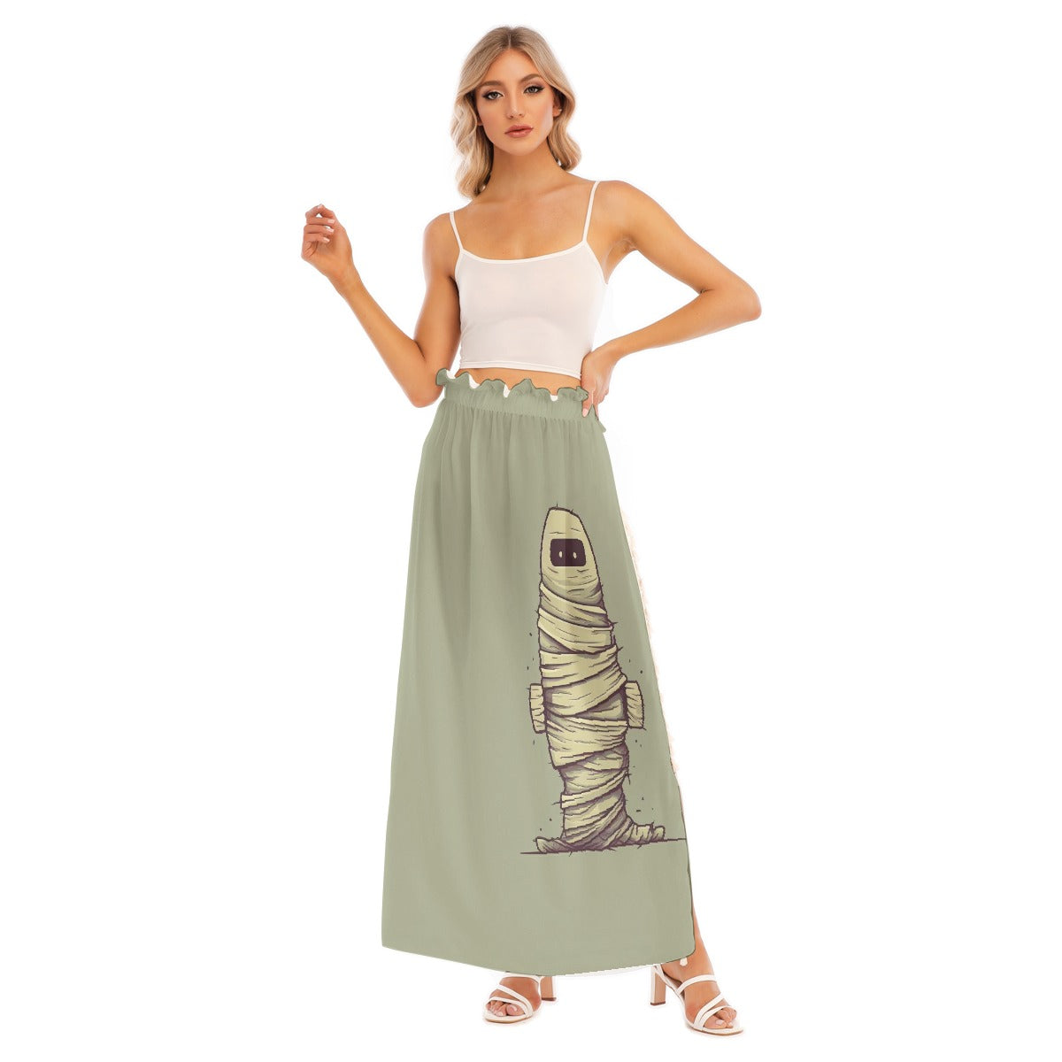 All-Over Print Women's Side Split Skirt
