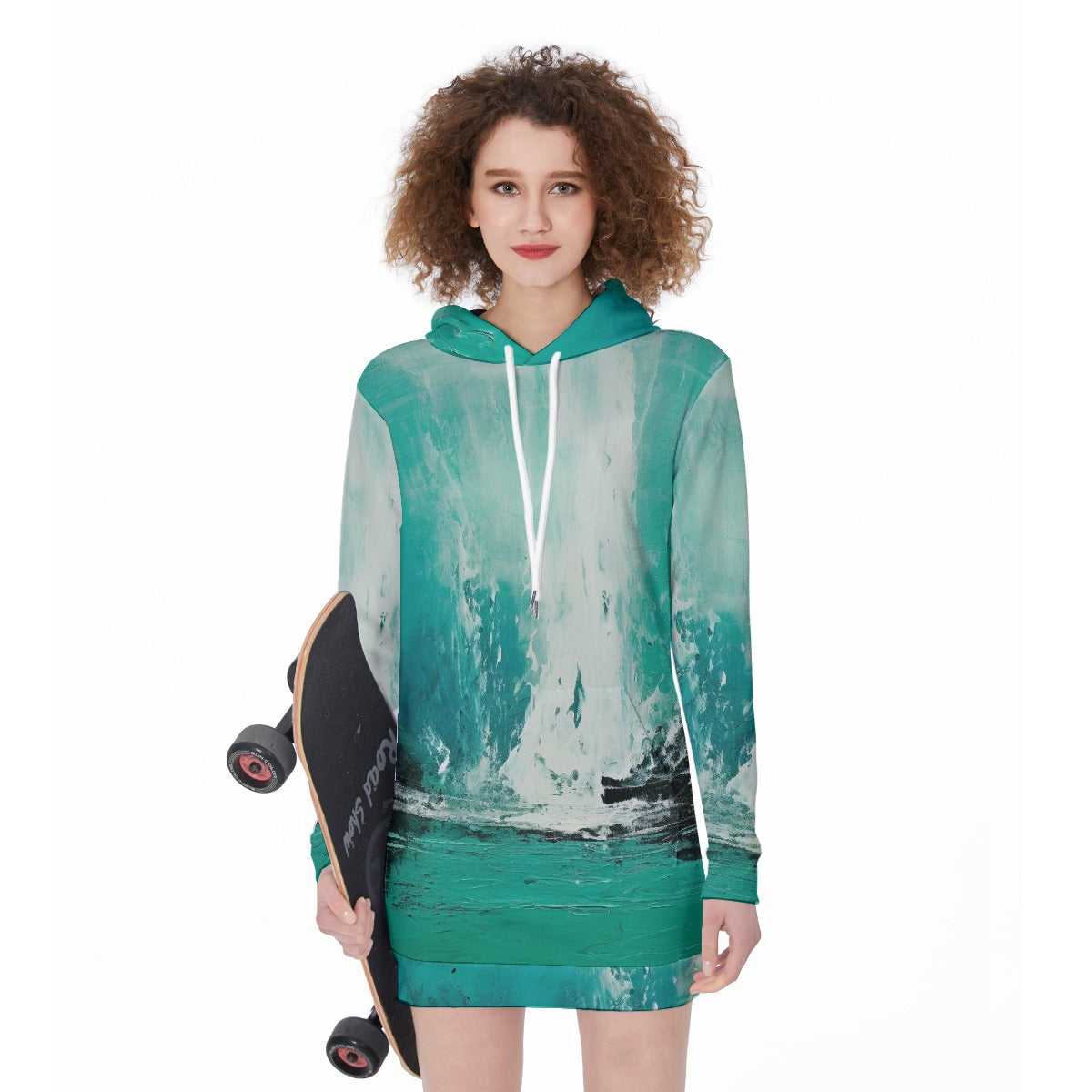 All-Over Print Women's Long Hoodie