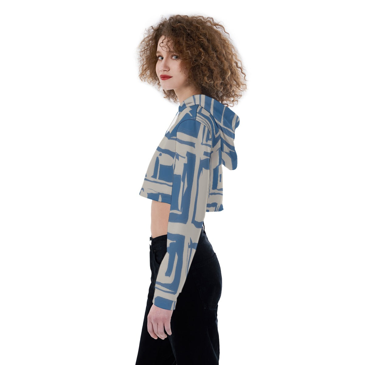 All-Over Print Women's Crop Top Hoodie