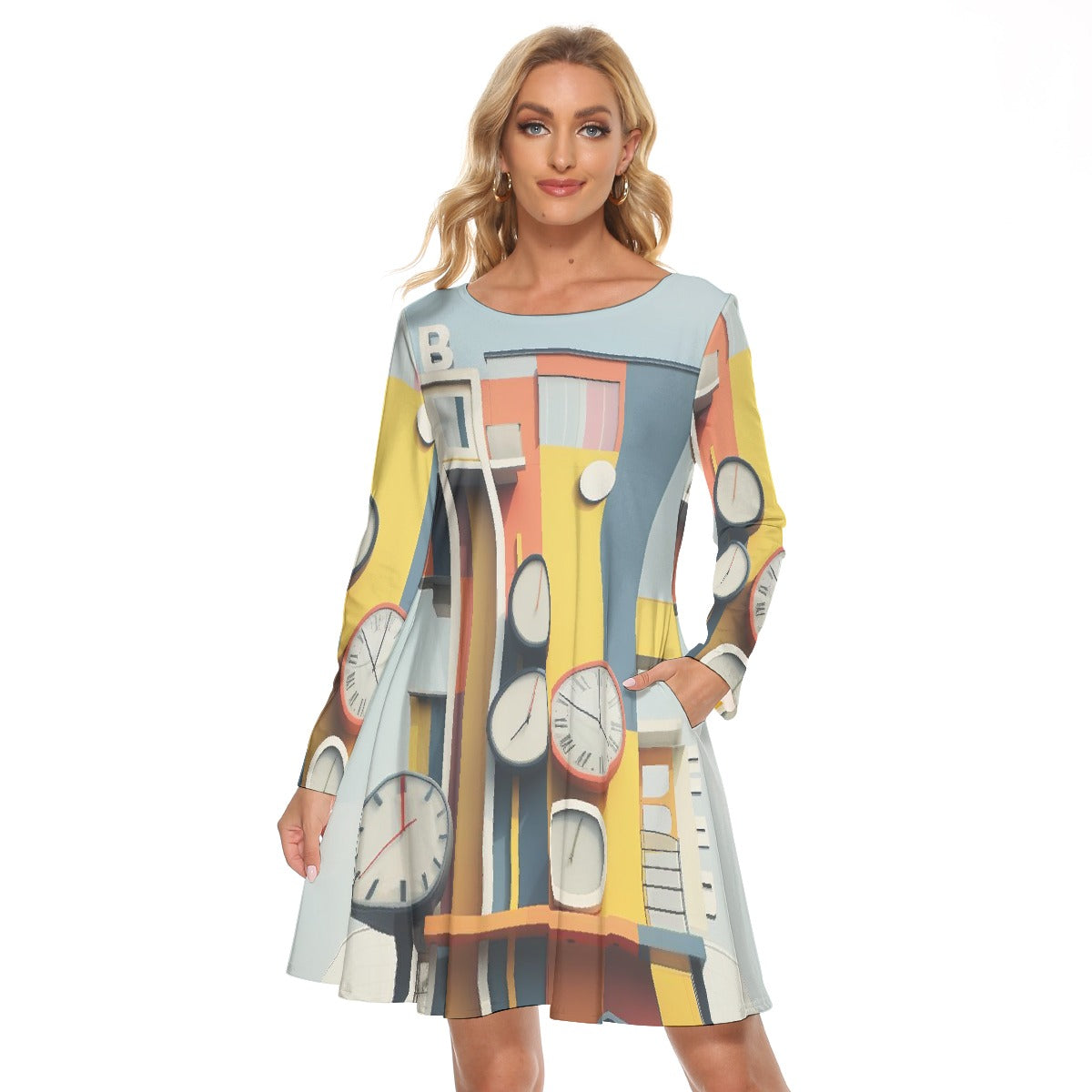 All-Over Print Women's Crew Neck Dress