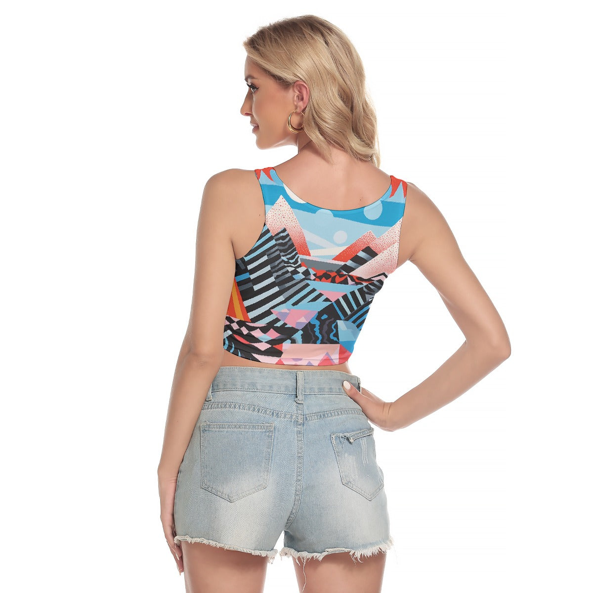 All-Over Print Women's Sport Crop Tank Top