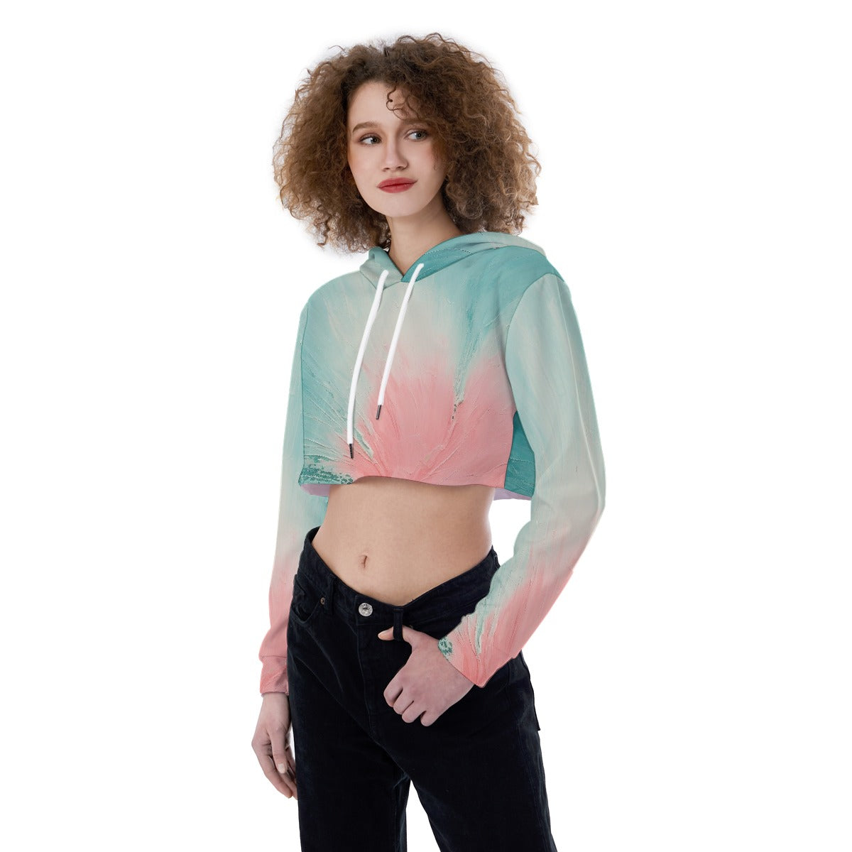 All-Over Print Women's Crop Top Hoodie