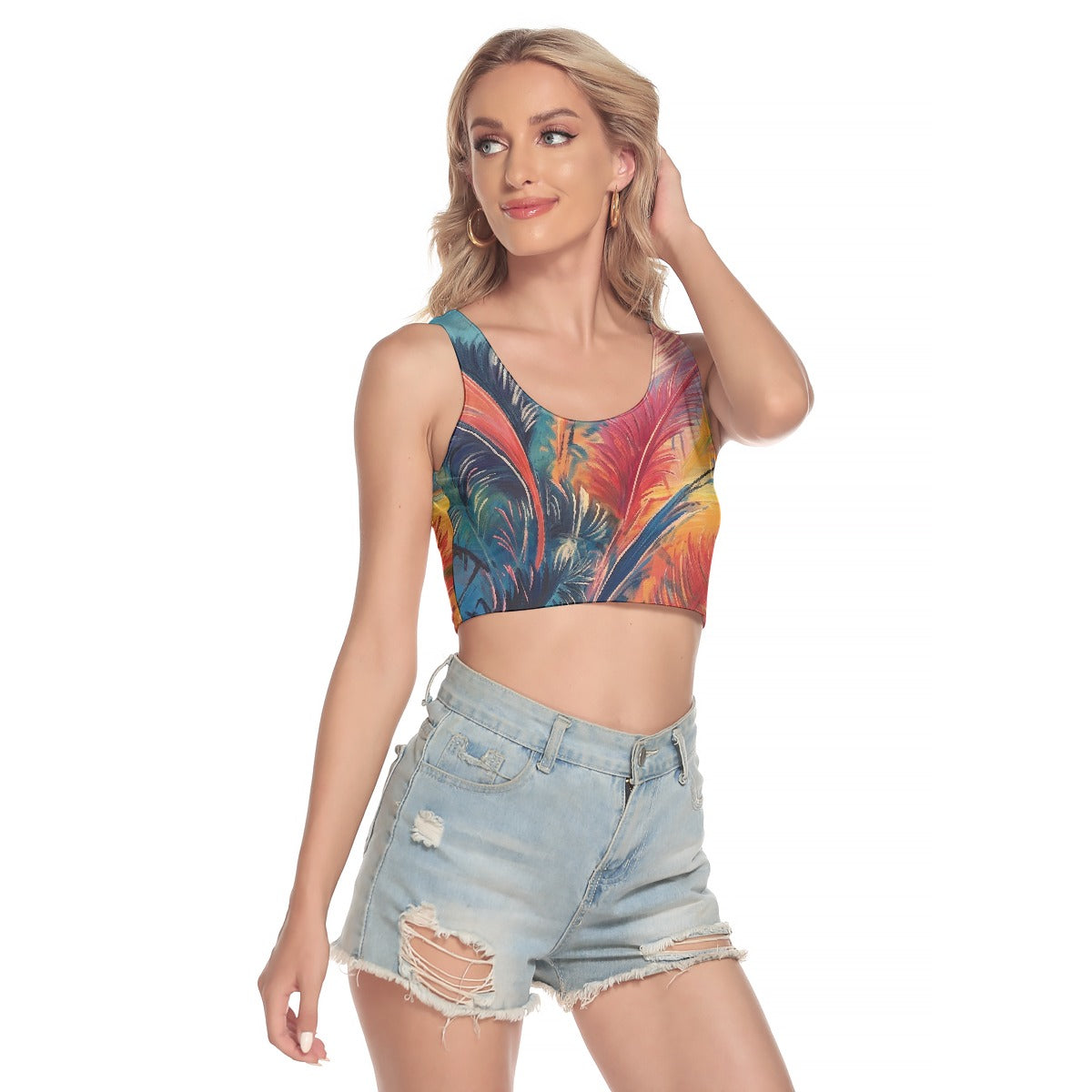 All-Over Print Women's Sport Crop Tank Top