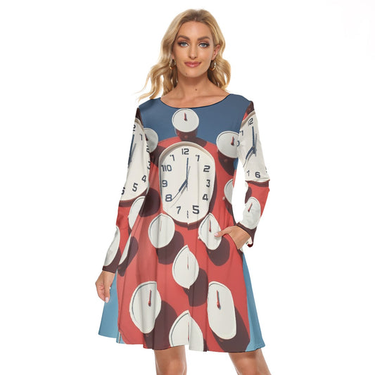 All-Over Print Women's Crew Neck Dress