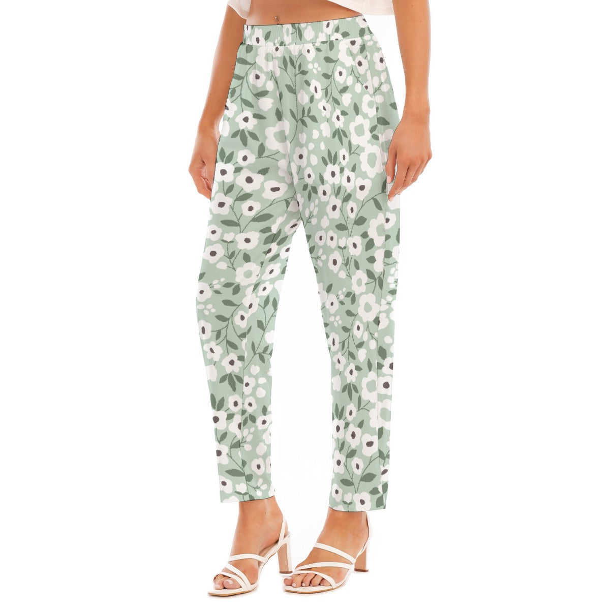 All-Over Print Women's Loose Straight-leg Pants