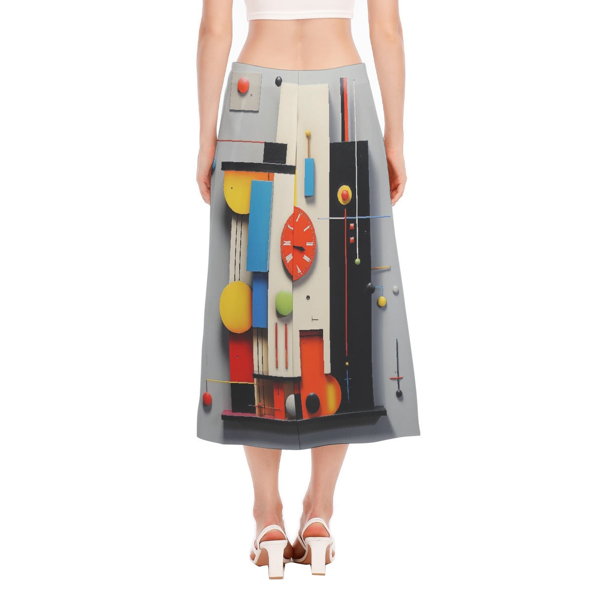 All-Over Print Women's High Slit Long Skirt