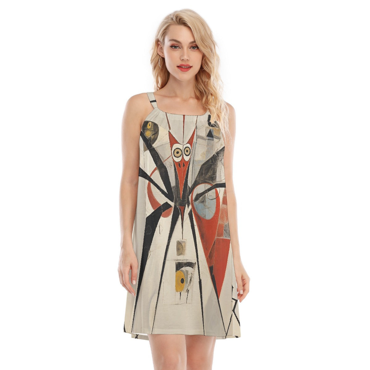 All-Over Print Women's O-neck Cami Dress