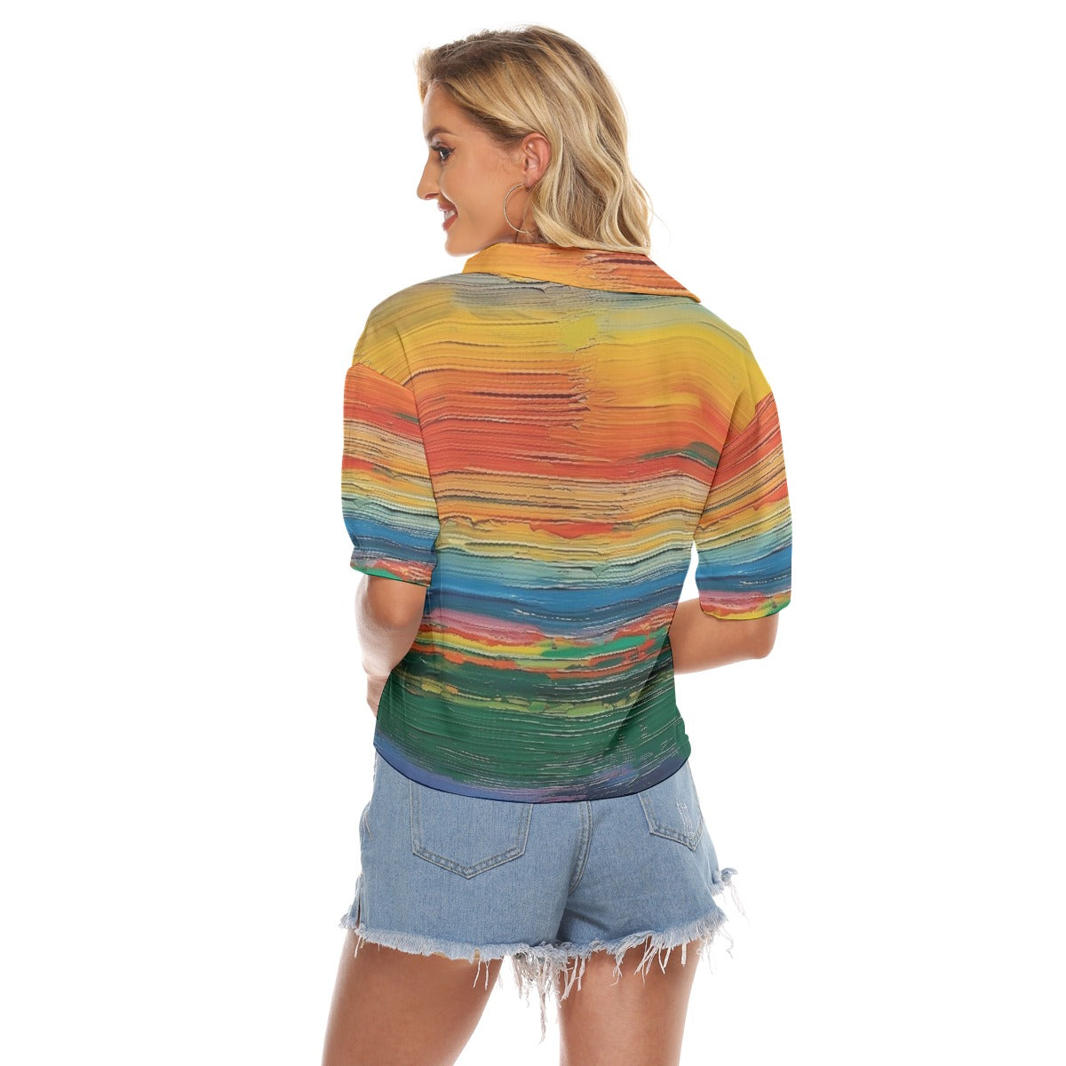 All-Over Print Women's V-neck Shirts