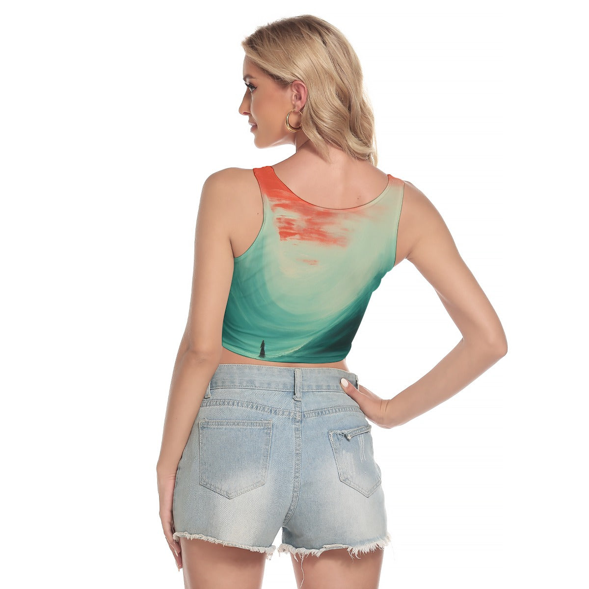 All-Over Print Women's Sport Crop Tank Top